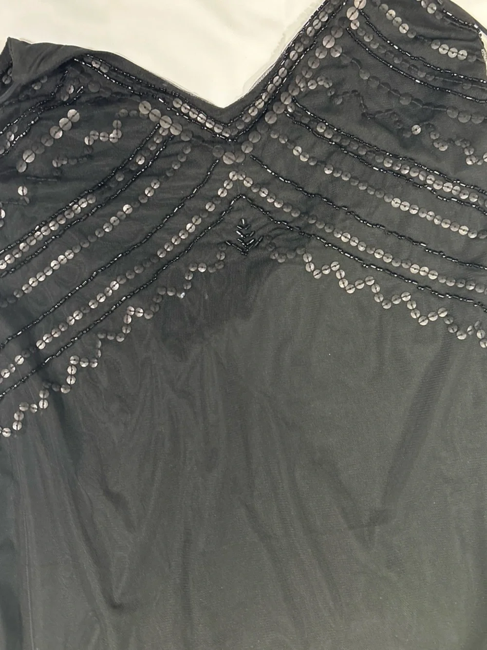 Abercrombie & Fitch Black Beaded Maxi Slip Dress